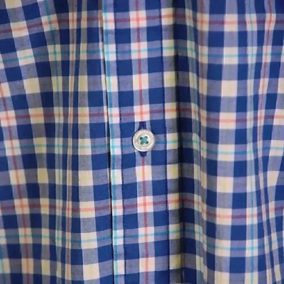 Southern Tide Classic Fit Size S Blue checked long sleeved button down shirt - Picture 5 of 10